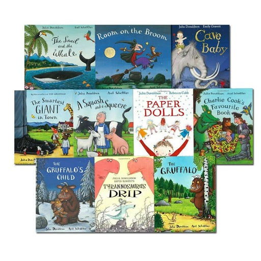 Julia Donaldson Picture Book Collection-10 Books Set (Gruffalo, Cave Baby, Room on Broom) - The Book Bundle