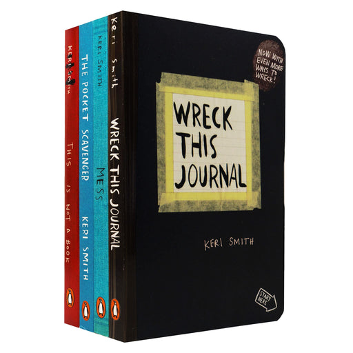 Keri Smith 4 Books Collection Set - Mess, Wreck This Journal, This Is Not A Book, The Pocket Scavenger - The Book Bundle