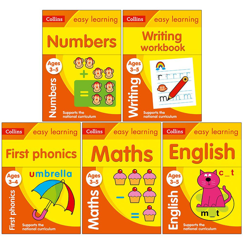 Ages 3-5 Collins Easy Learning Preschool 5 Books Collection Set by Various Authors - Fiction - Paperback