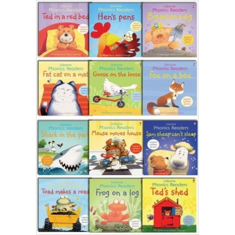Usborne Phonics Readers 12 Books Collection Set by Stephen Cartwright - Fiction - Paperback