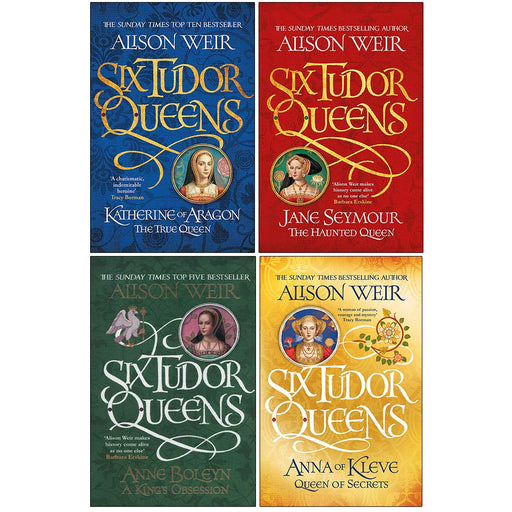 Alison Weir Six Tudor Queens Collection 4 Books Set (Katherine of Aragon The True Queen) - The Book Bundle