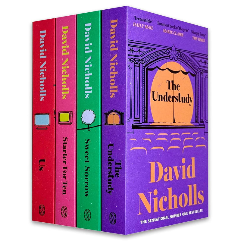 David Nicholls Collection 4 Books Set: Us, Starter For Ten, The Understudy - Fiction - Paperback