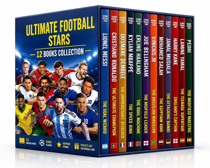 Ultimate Football Stars Box Set - Messi, Ronaldo, Mbappé And More 12 Books Collection Set - Non Fiction - Box Set