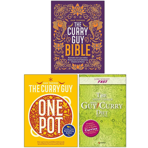 The Curry Guy Bible [Hardcover], Curry Guy One Pot [Hardcover] & The Slow Cooker Spice-guy Curry Diet Recipe Book 3 Books Collection Set - The Book Bundle