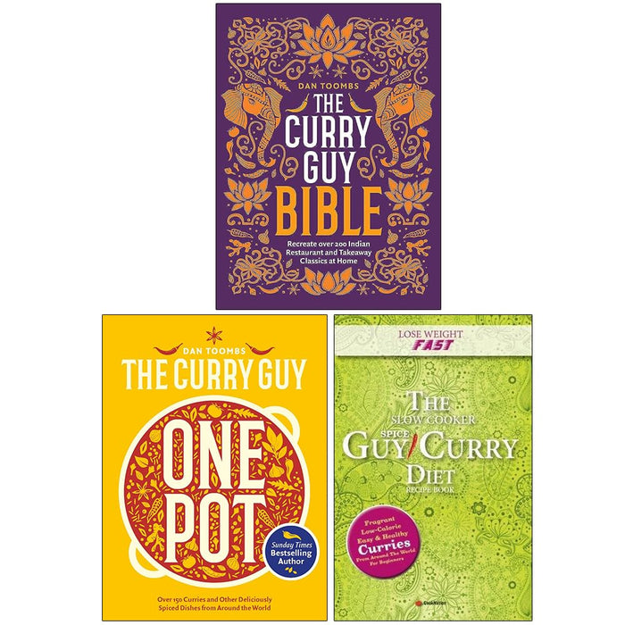 The Curry Guy Bible [Hardcover], Curry Guy One Pot [Hardcover] & The Slow Cooker Spice-guy Curry Diet Recipe Book 3 Books Collection Set - The Book Bundle