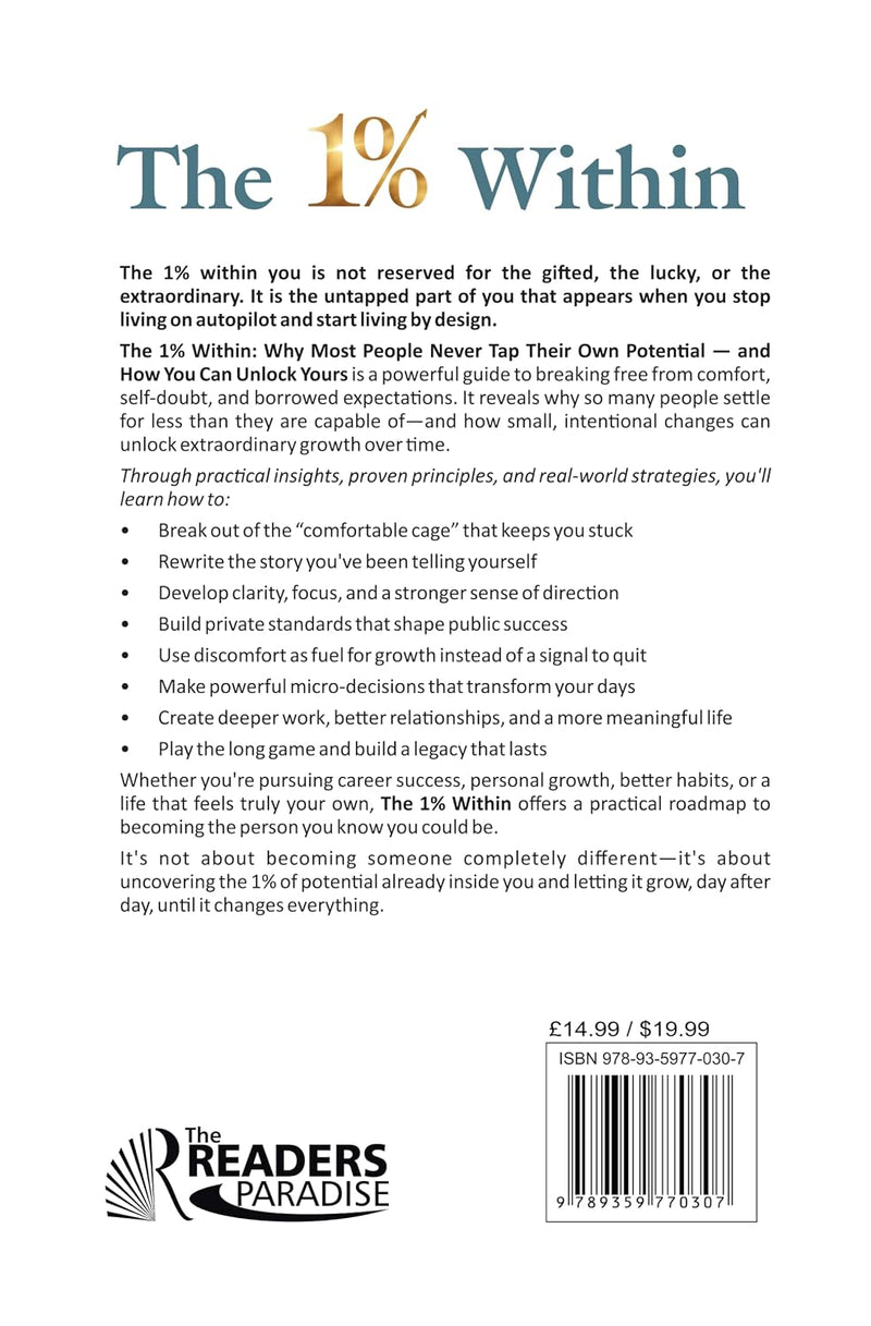 The 1% Within: Why Most People Never Tap Their Own Potential And How You Can By Siddharth Salaria - Non Fiction - Paperback