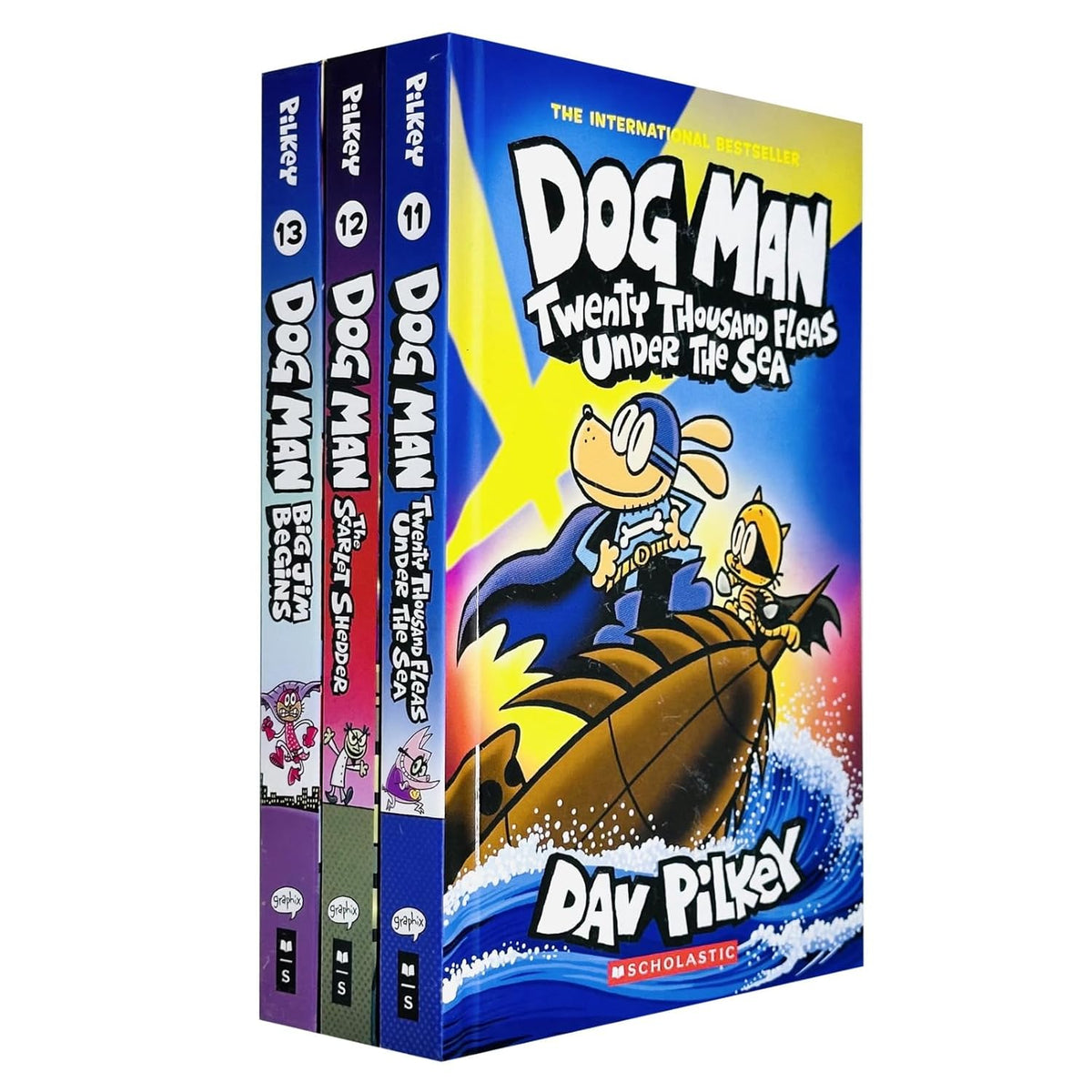 Dog Man Series 11-13 Collection 3 Books Set By Dav Pilkey (The