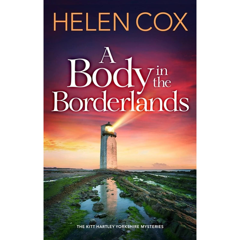 Paperback copy of "A Body in the Borderlands" from the Kitt Hartley Yorkshire Mysteries series by Helen Cox, featuring a book cover image.