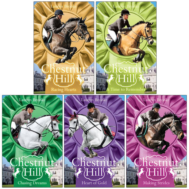 Chestnut Hill Collection of 5 books by Lauren Brooke, including Racing Hearts and A Time to Remember, from Scholastic Ltd.