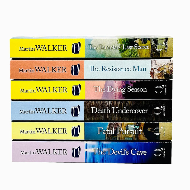 Six paperback Bruno Chief of Police mystery books by Martin Walker from the Dordogne series, featuring fictional crime stories.