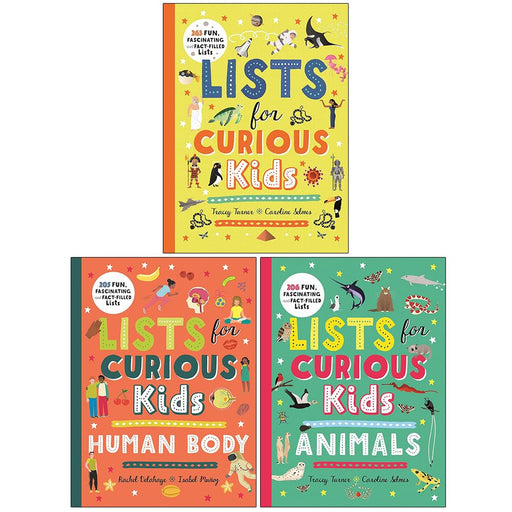Lists for Curious Kids 3 Books Collection Set By Tracey Turner, Rachel Delahaye (Lists for Curious Kids, Human Body and Animals) - The Book Bundle