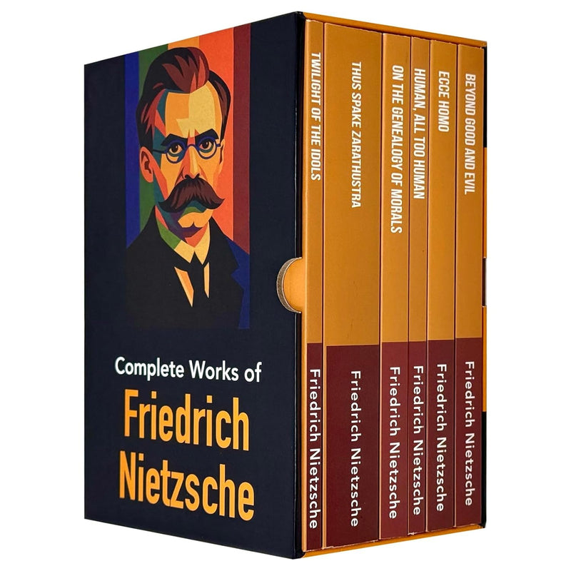 Friedrich Nietzsche 6-book collection box set by Rupa Publications, featuring paperback editions of his complete works.