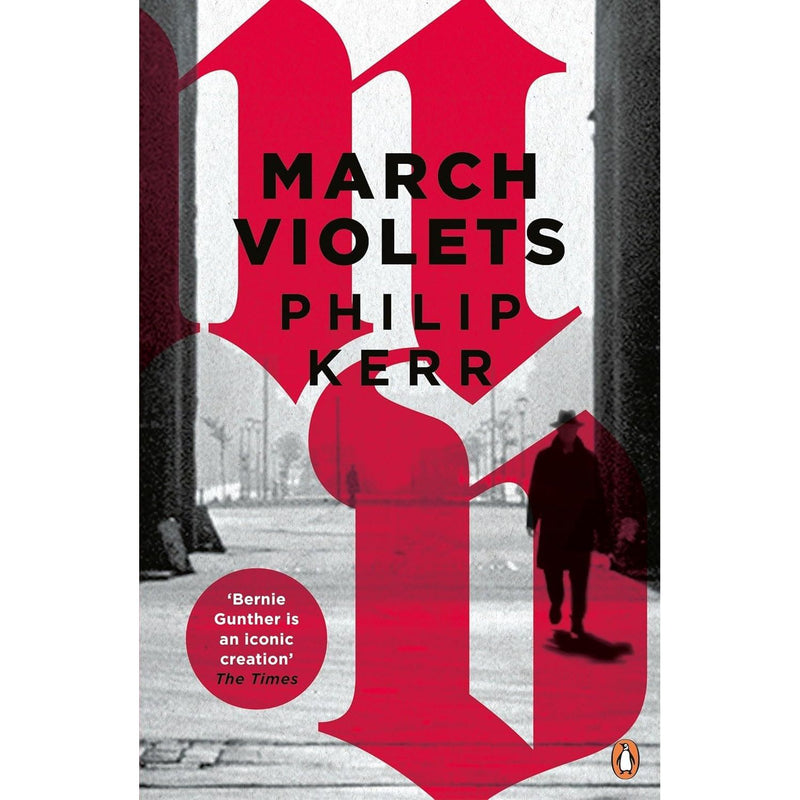 Set of three Bernie Gunther Series paperback books by Philip Kerr, featuring crime fiction cover art.
