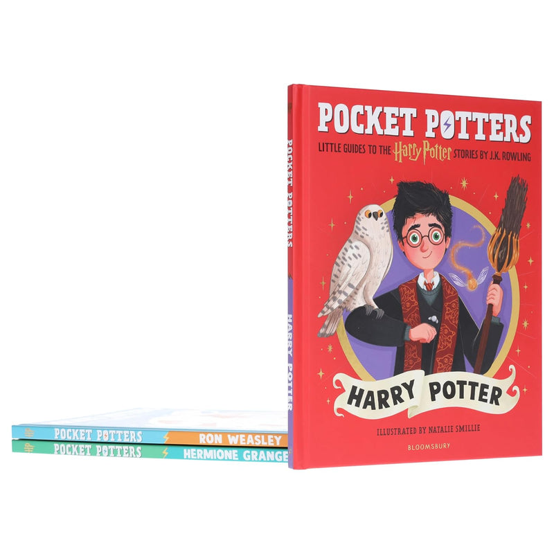 Harry Potter: Pocket Potters by J.K. Rowling Illustrated 3 Books Collection Set (Harry Potter, Ron Weasley & Hermione Granger) - The Book Bundle