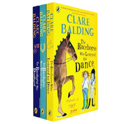 Clare Balding Charlie Bass Collection 3 books set from Puffin Ltd, featuring colorful covers of The Racehorse Who Wouldn't Gallop.