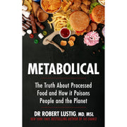 Collection of two books, "Why We Eat (Too Much)" and "Metabolical," by Dr. Andrew Jenkinson and Dr. Robert Lustig, featuring book covers.