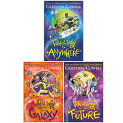 Which Way to Anywhere 3 books collection by Cressida Cowell, paperback fiction set featuring colorful covers and adventurous characters.