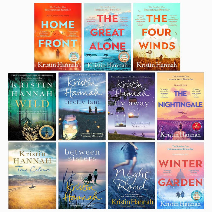 Kristin Hannah Collection 11 Books Set (The Nightingale, The Four Winds, The Great Alone, Winter Garden, Home Front, Firefly Lane, Wild, Night Road, Between Sisters, True Colours and Fly Away)