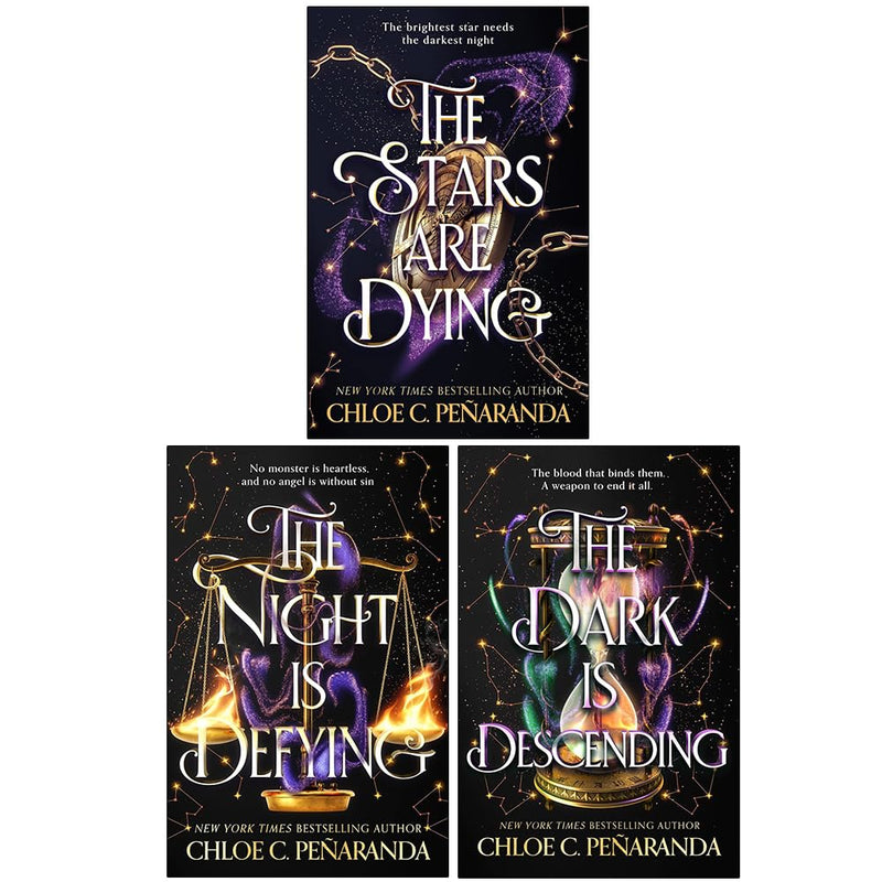 Nytefall Trilogy book set by Chloe C. Peñaranda featuring three fiction paperbacks with dark fantasy themes.
