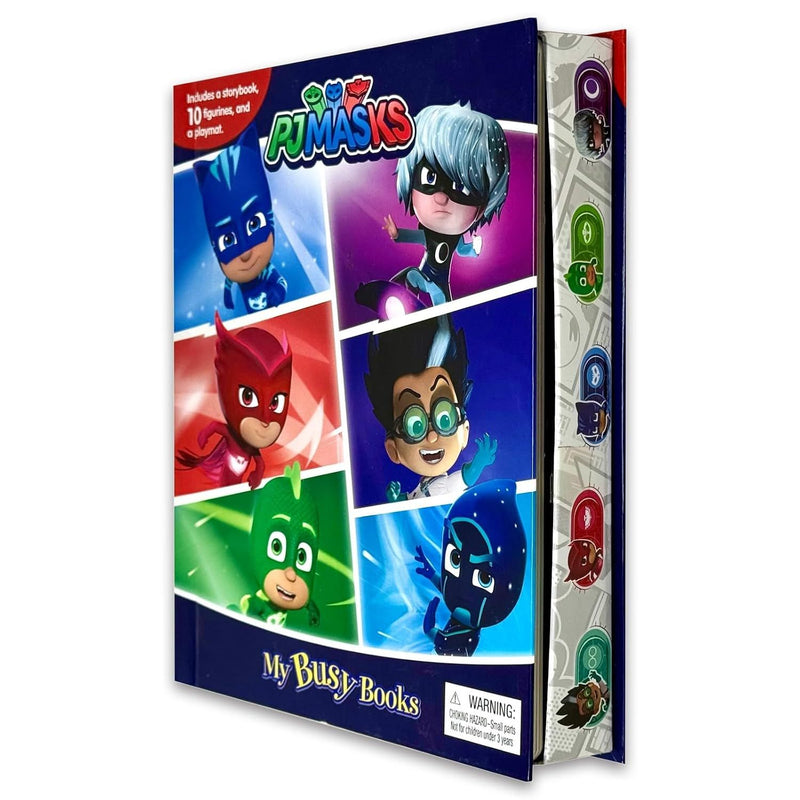 My Busy Book PJ Masks Story Playmat 10 Figures Catboy Gekko Owlette Luna- Fiction - BoardBook