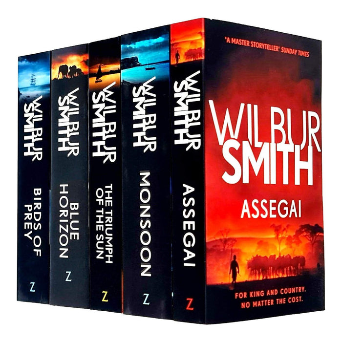 The Courtney Series 5 Books 9 to 13 Collection Set By Wilbur Smith Blue Horizon, The Triumph of the Sun, Assegai - The Book Bundle