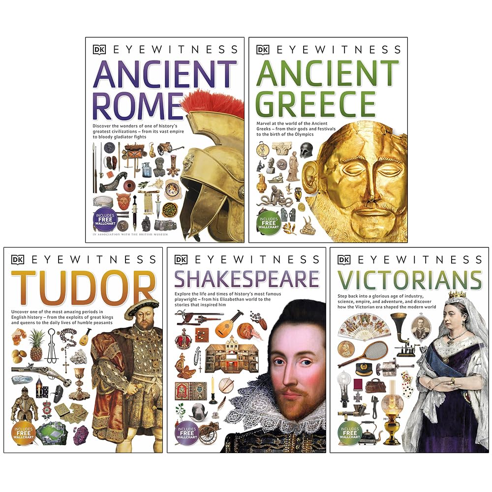 DK Eyewitness Collection 5 Books Set Ancient Greece, Tudor