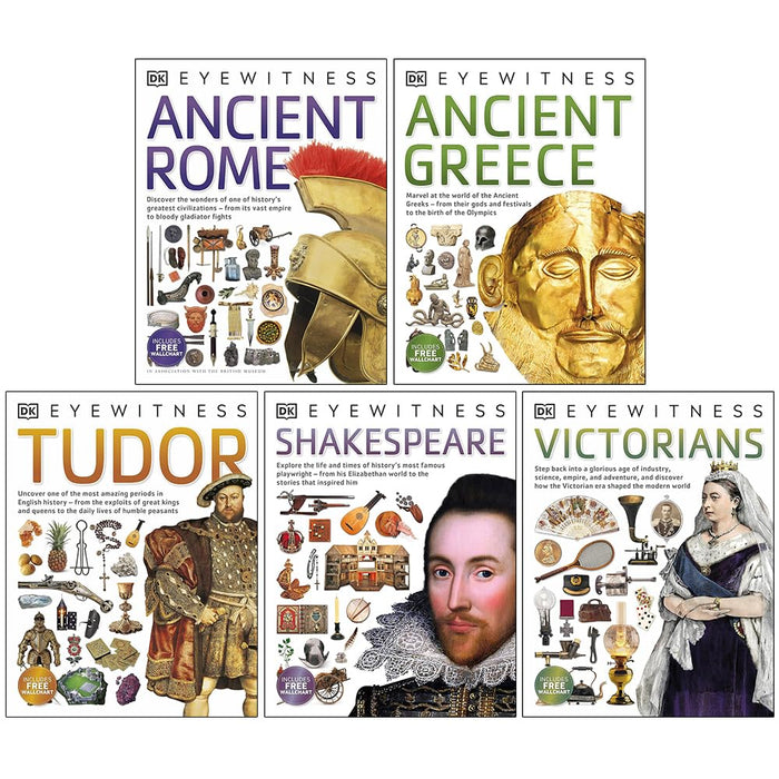 DK Eyewitness Collection 5 Books Set Ancient Greece, Tudor, Shakespeare - The Book Bundle