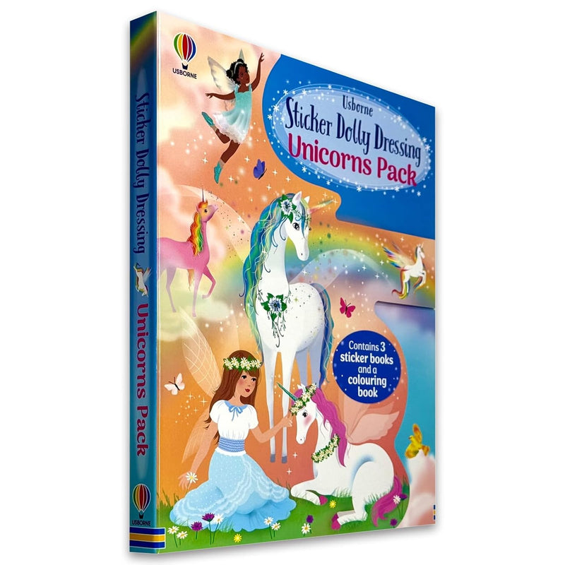 Usborne Sticker Dolly Dressing Unicorns 4 Book Collection Set by Usborne - Non Fiction - Paperback