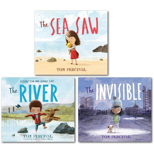 Tom Percival 3 Picture Books Collection set (The Sea Saw, The Invisible, The River) - The Book Bundle