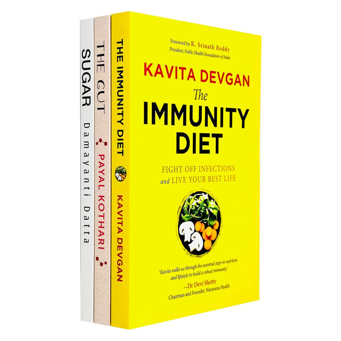 The Immunity Diet, The Gut & Sugar 3 Books Collection Set - The Book Bundle