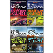 Set of four DI Ruth Hunter series books by Simon McCleave, featuring thriller covers with maritime and cliffside scenes.