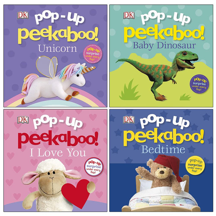 Pop-up Peekaboo Series 6 Collection 4 Books Set By Dk (Unicorn, Baby Dinosaur, I Love You, Bedtime) - The Book Bundle