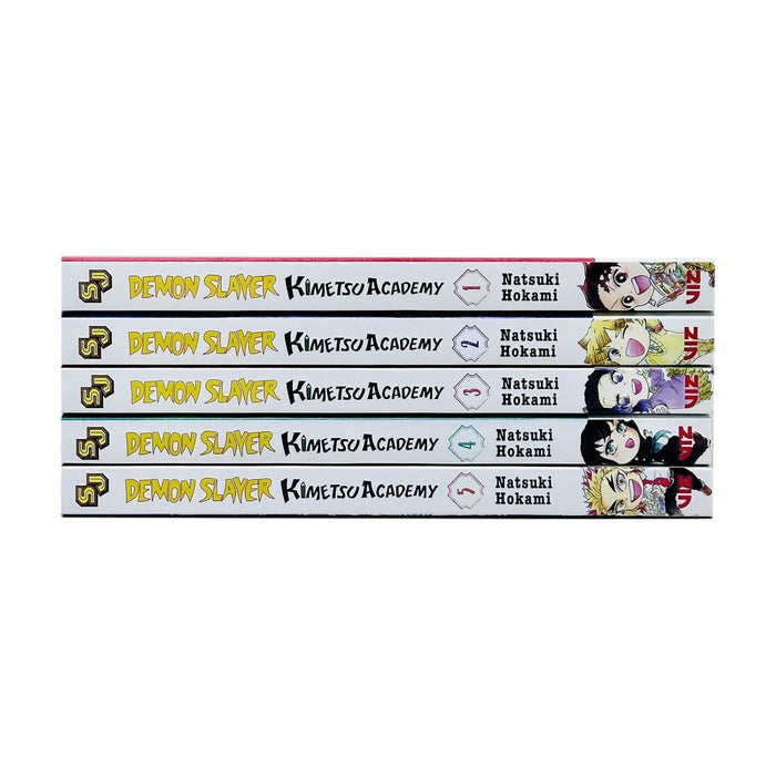 Demon Slayer Kimetsu Academy (Volume 1-5) Books Collection Set by Natsuki Hokami & Koyoharu Gotouge - The Book Bundle
