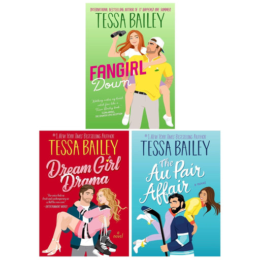 Big Shots Series By Tessa Bailey 3 Books Collection Set (Dream Girl Drama, Fangirl Down and The Au Pair Affair) - The Book Bundle