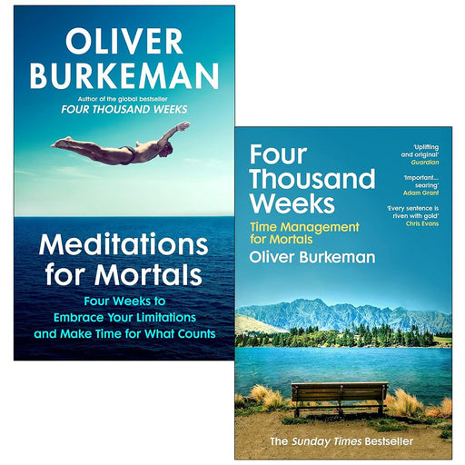 Oliver Burkeman Collection 2 Books Set (Meditations for Mortals and Four Thousand Week's) - The Book Bundle
