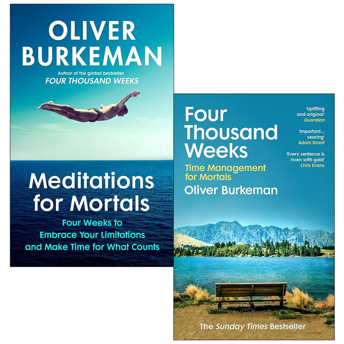 Oliver Burkeman Collection 2 Books Set (Meditations for Mortals and Four Thousand Week's) - The Book Bundle