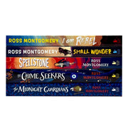 Set of five Ross Montgomery books including The Midnight Guardians, The Chime Seekers, Spellstone, and more, published by Walker Books
