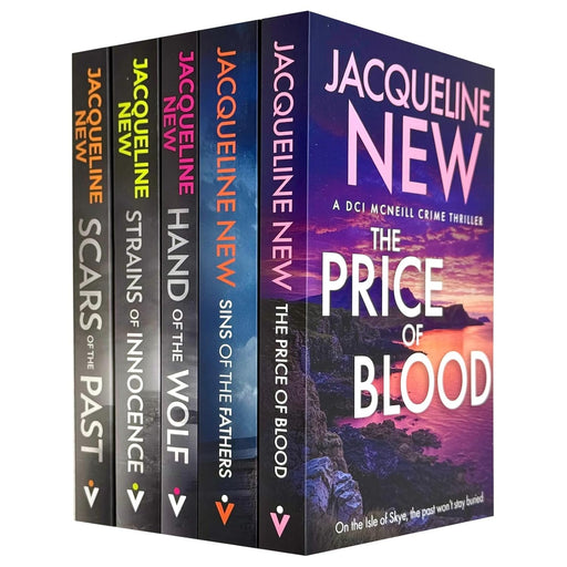 Set of five DCI McNeill Crime Thriller Series paperback books by Jacqueline New, featuring crime and detective stories.