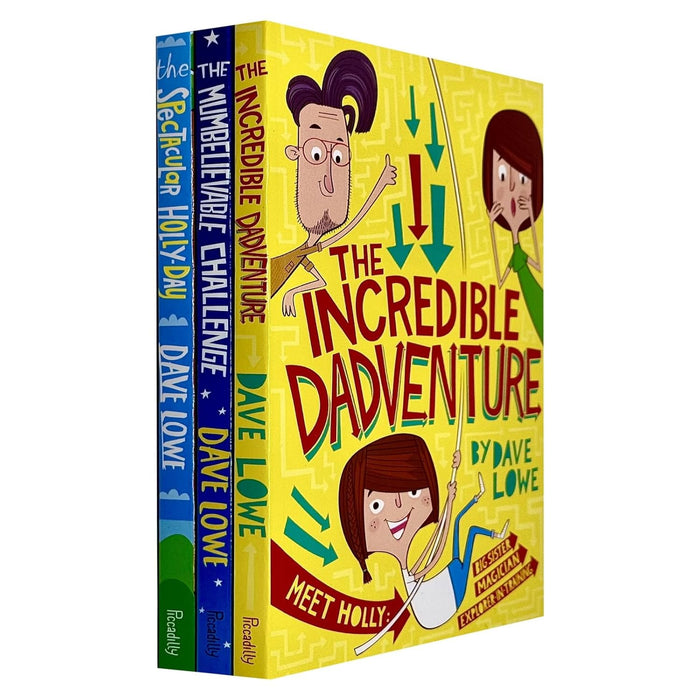 The Incredible Dadventure Series 3 Books Collection Set By Dave Lowe (Incredible Dadventure, Mumbelievable Challenge and Spectacular Holly-Day) - The Book Bundle