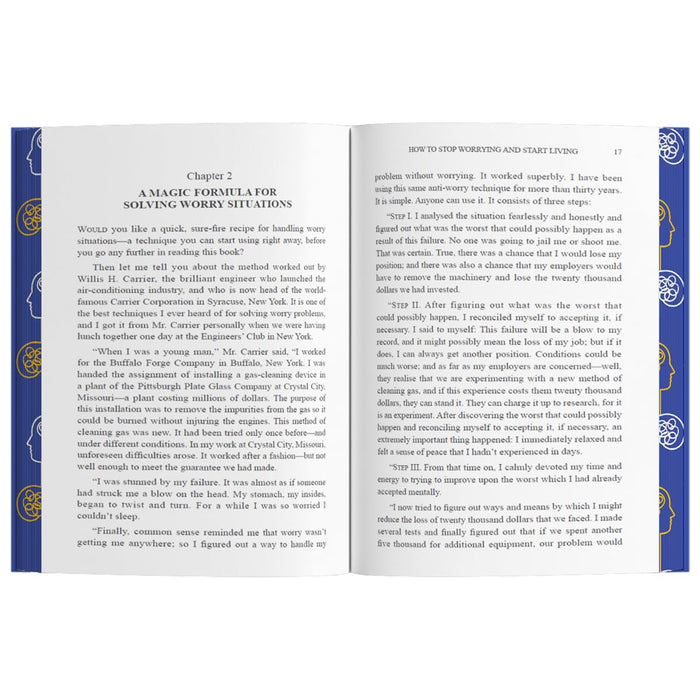 How to Stop Worrying and Start Living: Wilco Classics Sprayed Edge Premium by Dale Carnegie - The Book Bundle