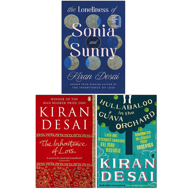 Kiran Desai Collection 3 Books Set (The Loneliness of Sonia and Sunny(HB), The Inheritance of Loss & Hullabaloo in the Guava Orchard) - The Book Bundle