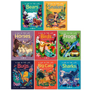 A Day in the Life Series 8 Books Collection Set (Bugs, Big Cats, Sharks, Horses, Birds, Frogs, Bears, Snakes) - The Book Bundle