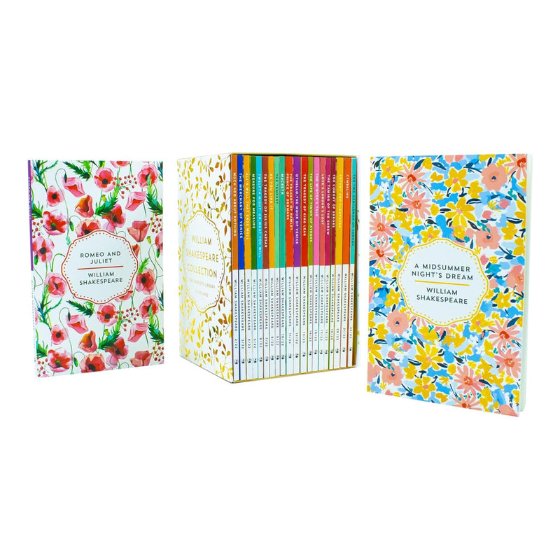 William Shakespeare Complete Collection 22-book set featuring classic editions including The Two Gentlemen of Verona.