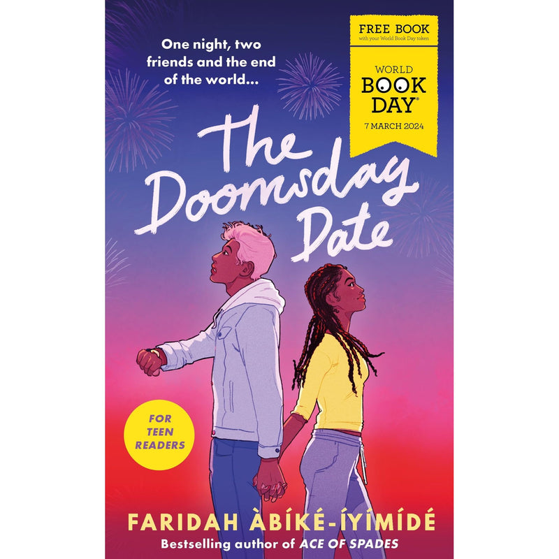 Cover of The Doomsday Date by Faridah Àbíké-Íyímídé, a World Book Day 2024 Usborne Publishing Ltd edition.