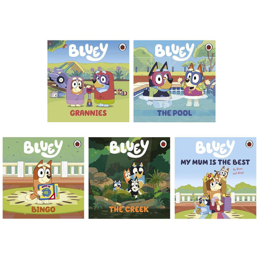 Bluey Collection 5 Books Set (Grannies, The Pool, Bingo, The Creek & My Mum Is the Best) - The Book Bundle