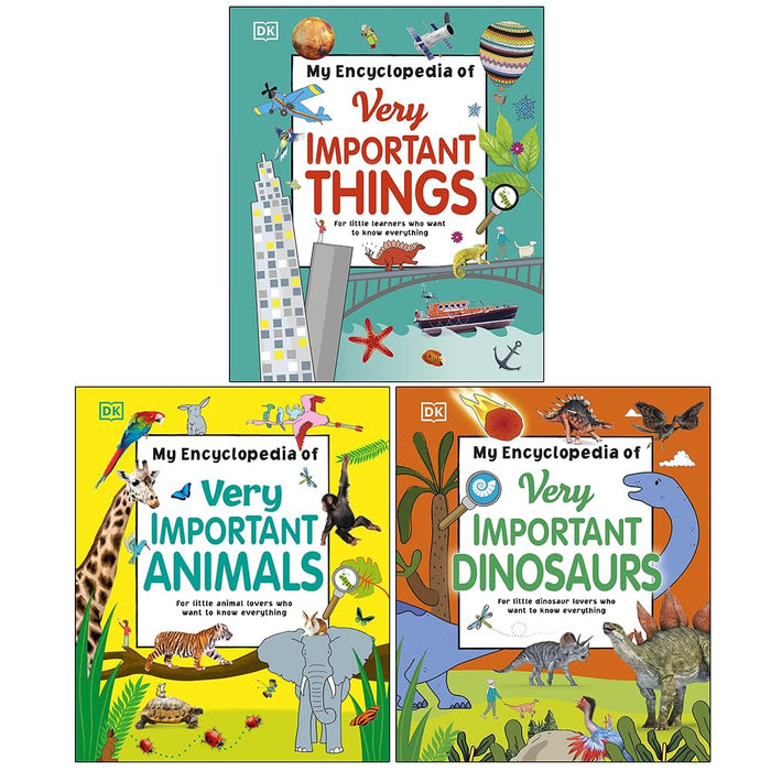 My Encyclopedia of Very Important Things Collection 3 Books Set By DK (Things, Animals & Dinosaurs) - The Book Bundle