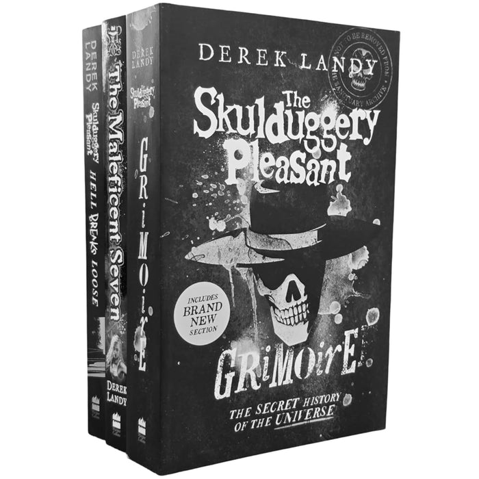 The Skulduggery Pleasant Series 3 Books Collection Set (Tanith Low in the Maleficent Seven, Hell Breaks Loose & Grimoire) - The Book Bundle