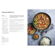 High-quality image of the book "PING!" by Justine Pattison, featuring colorful recipe pages and culinary tips inside.