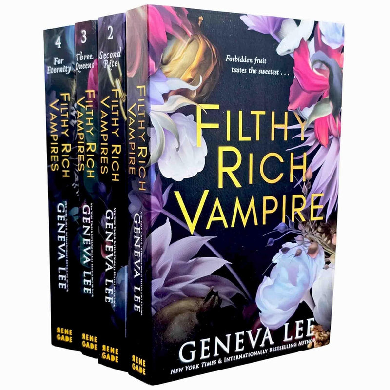 Four-book collection set of Filthy Rich Vampires Series by Geneva Lee, featuring dark, romantic vampire novels in a compact box set.