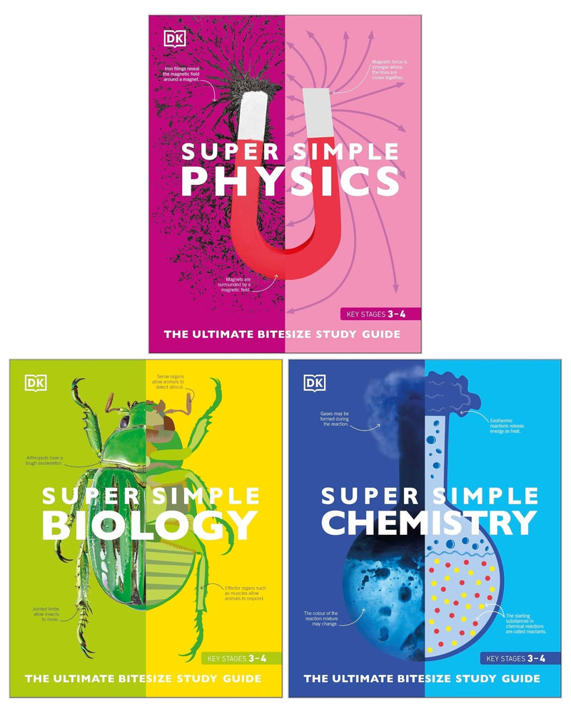 DK Super Simple Science Study Guides 3 Books Collection Set - Ages 9-12 - The Book Bundle
